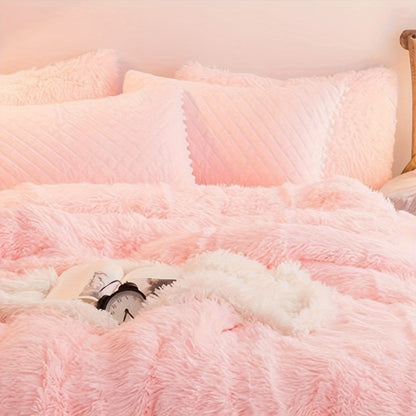 Trzyczęściowy Zestaw Pościeli Welurowej z Aksamitnym Akcentem