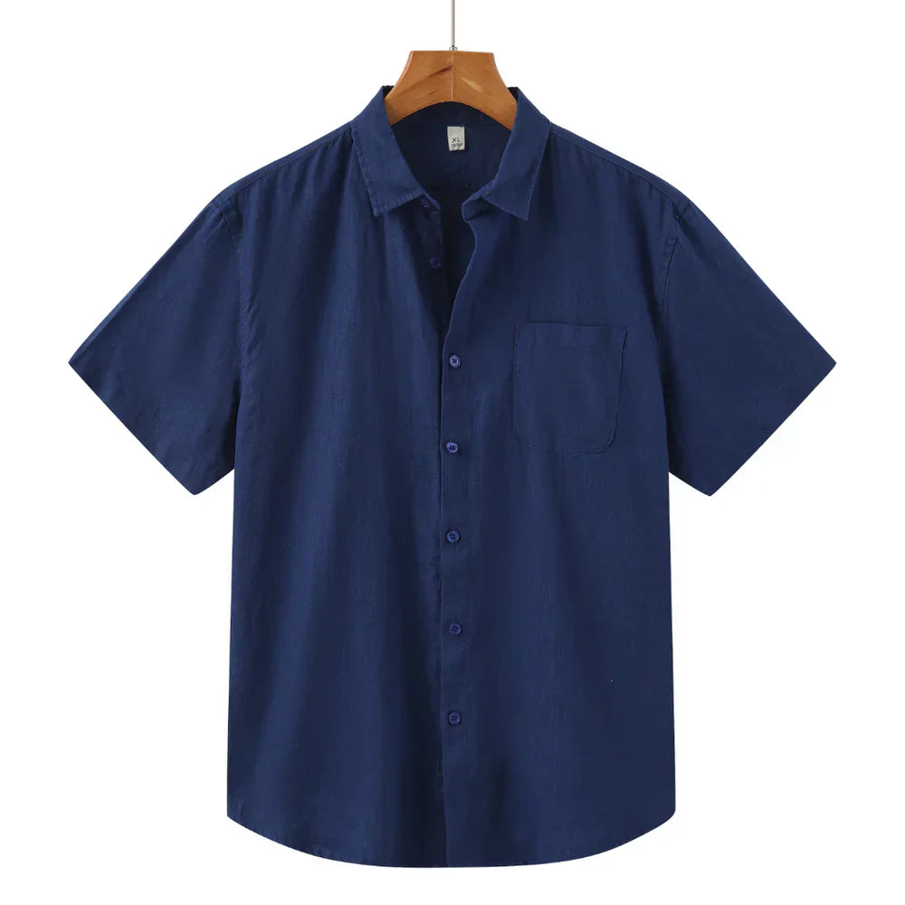 River Shirt - Men's Linen Short Sleeve Top