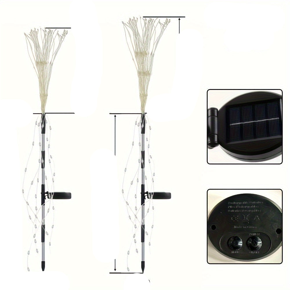 Ogrodowa lampa z efektem fajerwerków - 8 trybów oświetlenia na niezapomniane wieczory.