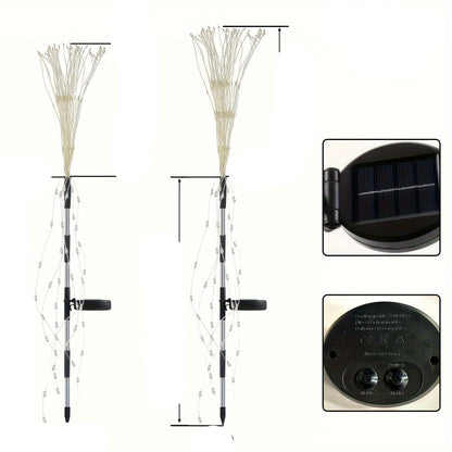 Ogrodowa lampa z efektem fajerwerków - 8 trybów oświetlenia na niezapomniane wieczory.
