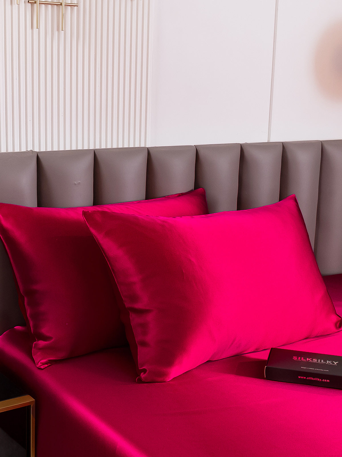 VelvetLuxe - Zestaw jedwabnych poszewek na poduszki z zamknięciem kopertowym