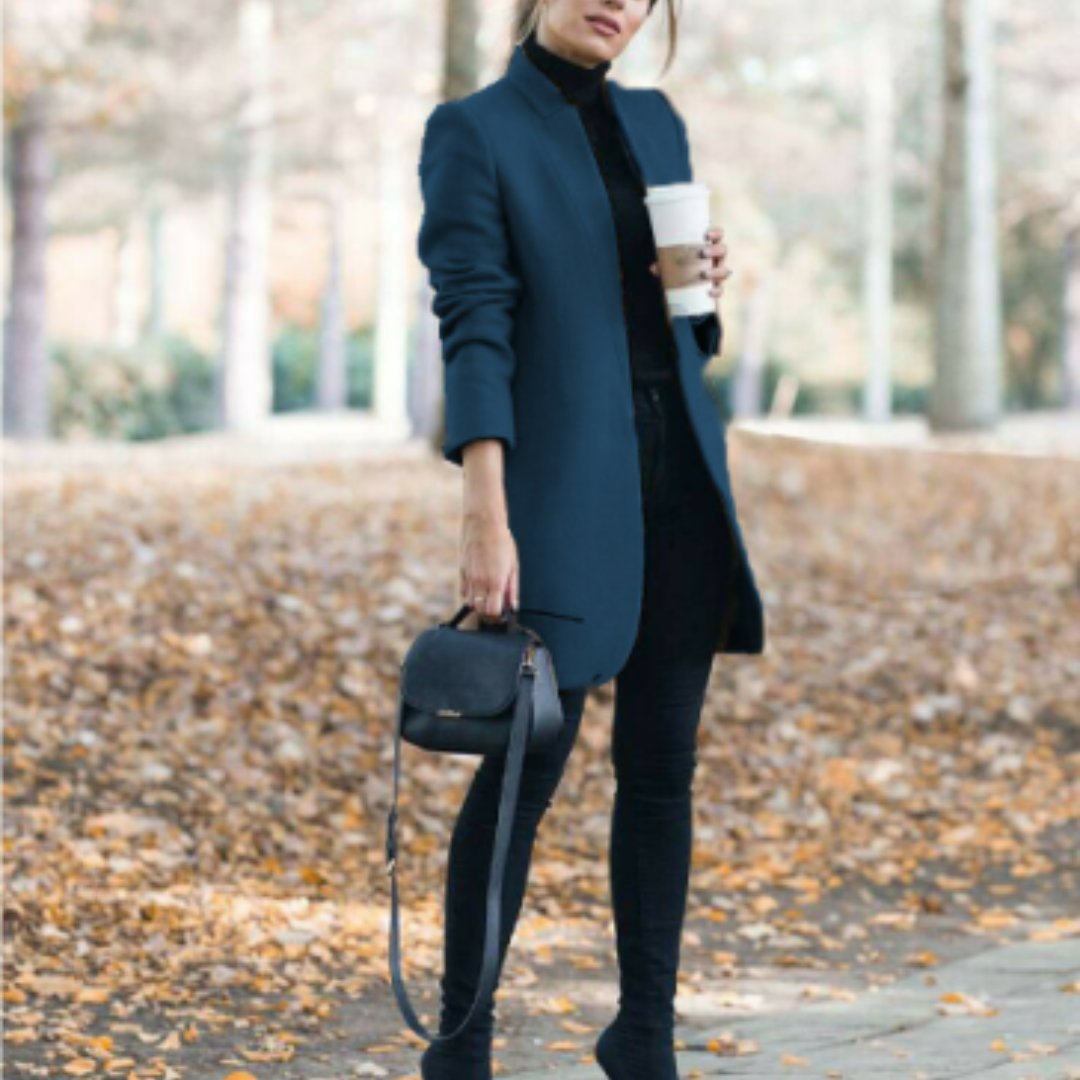 Reginel | Damski płaszcz zimowy z kołnierzem