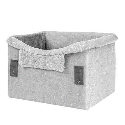 Składany i Przenośny Fotelik Samochodowy dla Małych Psów - Zapięcia Bezpieczeństwa - Do 25 Lbs