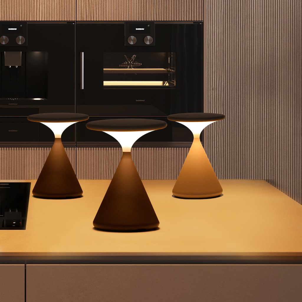 Bezprzewodowa Lampa Stołowa Amos w Kształcie Klepsydry