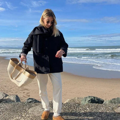 Elara Luxe Oversized Wool Coat - Ultimate Comfort