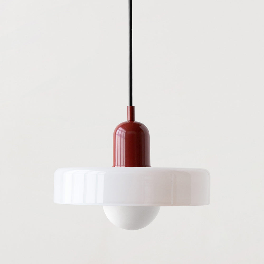 Kolorowa szklana lampa wisząca w stylu Bauhaus
