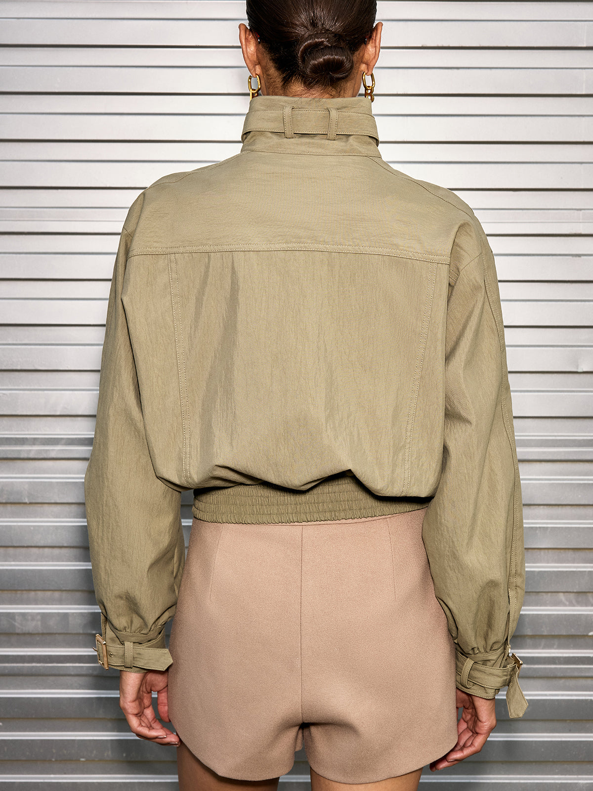 Celina | Krótka bawełniana kurtka z paskiem