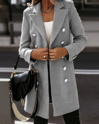 Elegancki Damski Żakiet Slim Fit z Podwójnym Zapięciem