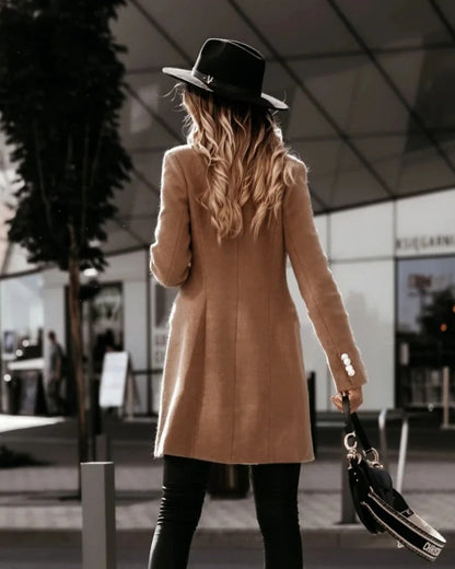 Elegancki Damski Żakiet Slim Fit z Podwójnym Zapięciem