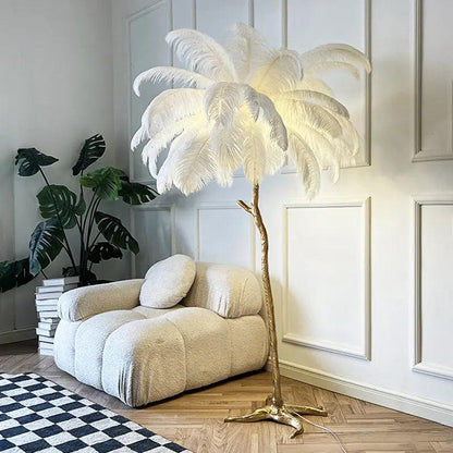 LuxeOstral - Nordic Ostrich Feather Floor Lamp