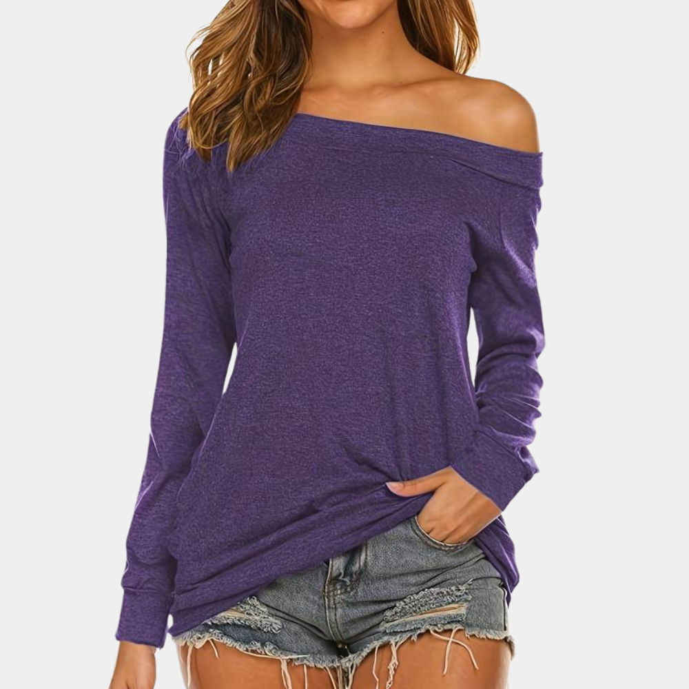 LYDIA - Komfortowy Sweter na Jedno Ramię