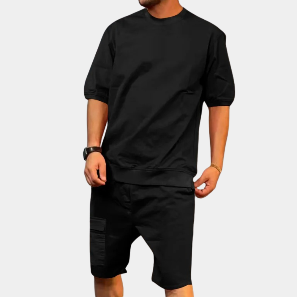 LIAM | Męski letni zestaw w luźnym, oversize'owym kroju