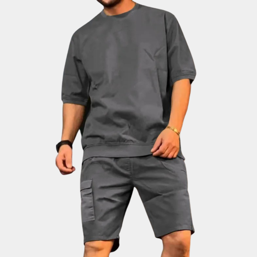 LIAM | Męski letni zestaw w luźnym, oversize'owym kroju