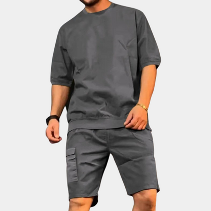 LIAM | Męski letni zestaw w luźnym, oversize'owym kroju