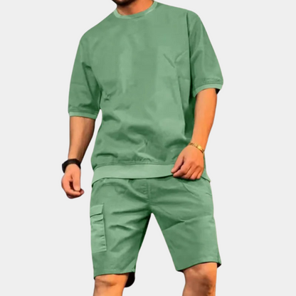 LIAM | Męski letni zestaw w luźnym, oversize'owym kroju