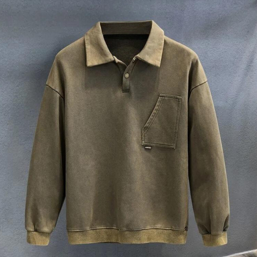 HOWEY - Męski Klasyczny Sweter Polo