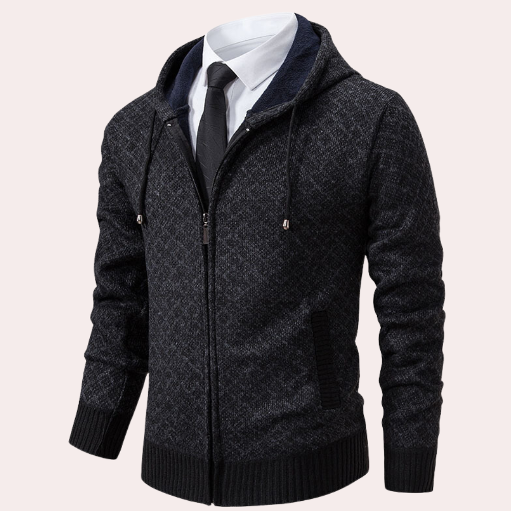 LEIF | Elegancki męski sweter z kapturem