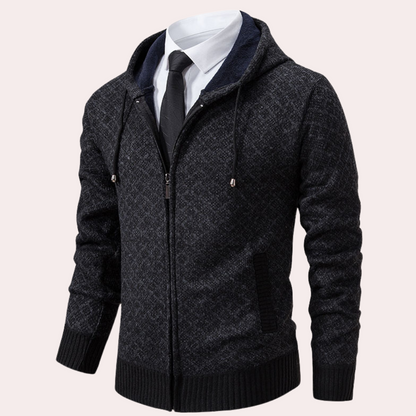 LEIF | Elegancki męski sweter z kapturem