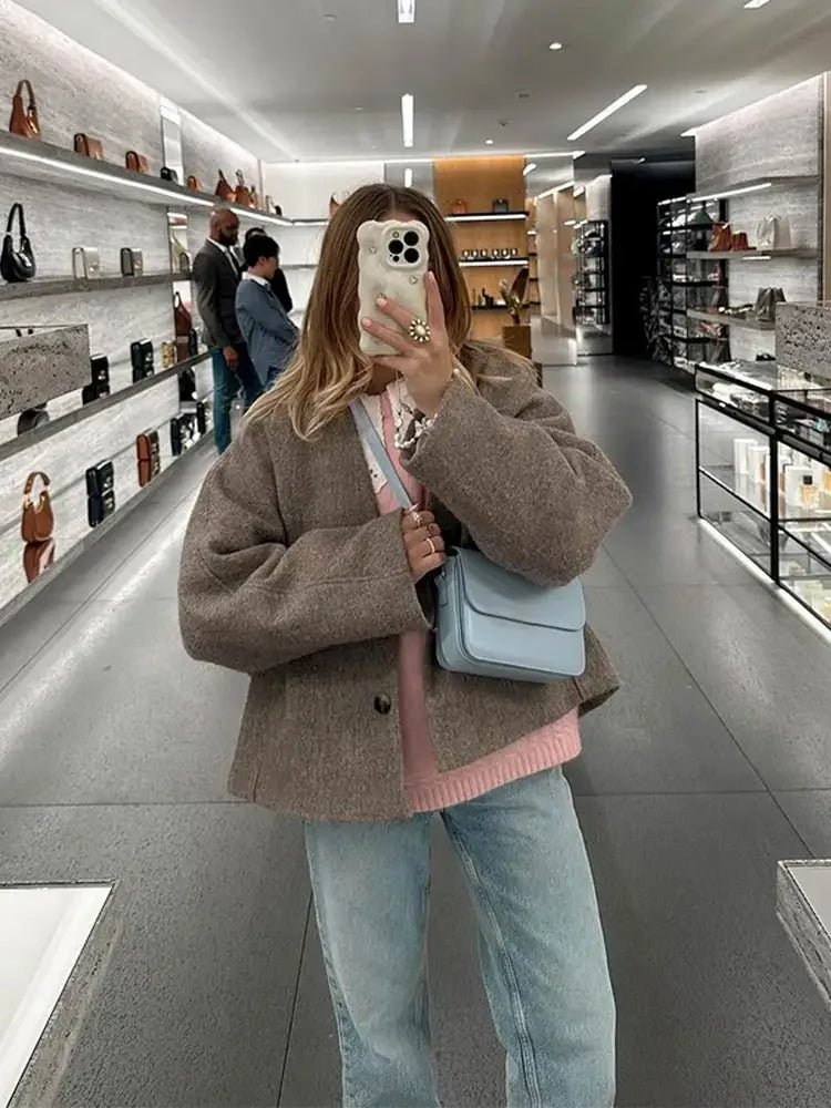 Charee | Kobiecy Przesadny Ciepły Płaszcz Zimowy