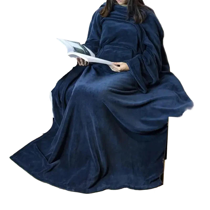 Komfortowy Koc z Kieszenią Kangurka dla Entuzjastów Relaksu