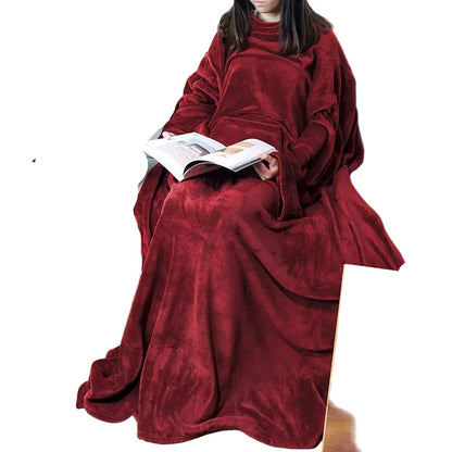 Komfortowy Koc z Kieszenią Kangurka dla Entuzjastów Relaksu