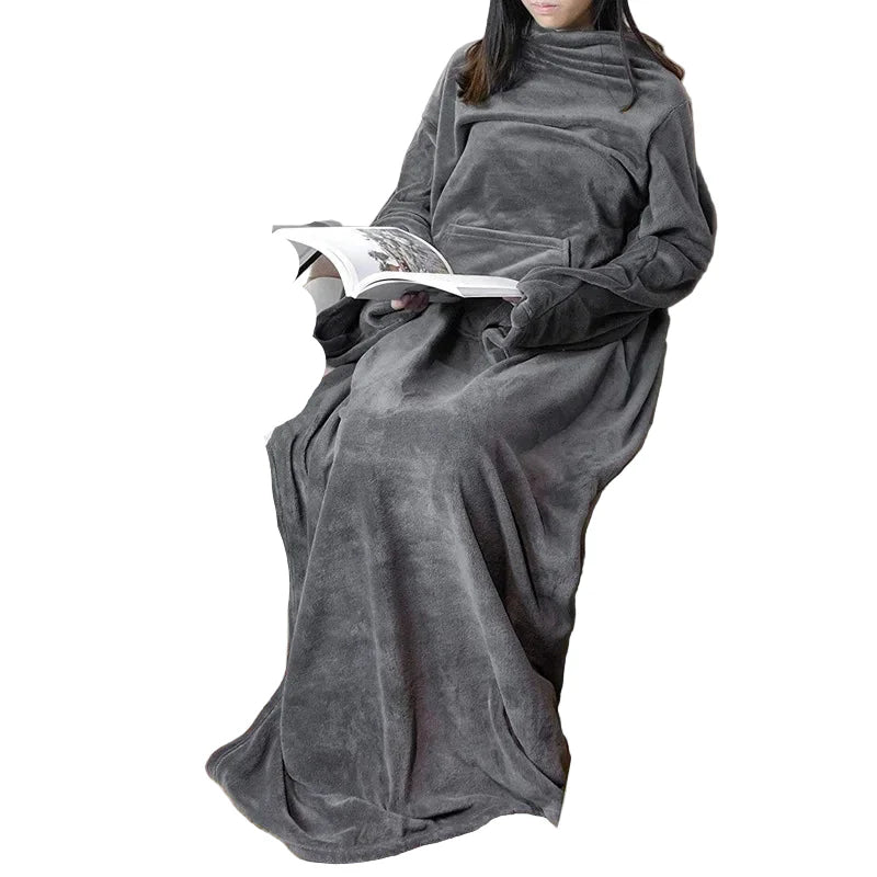 Komfortowy Koc z Kieszenią Kangurka dla Entuzjastów Relaksu