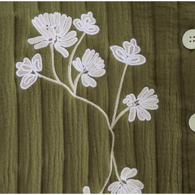 LIV - Zielona Kamizelka w Kwiaty