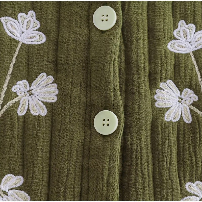 LIV - Zielona Kamizelka w Kwiaty