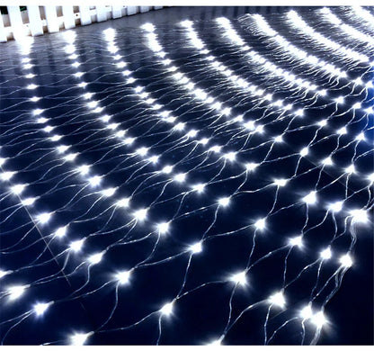 Luksusowe Zewnętrzne Oświetlenie w Wzór Siatki z Lampkami LED