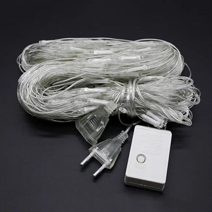 Luksusowe Zewnętrzne Oświetlenie w Wzór Siatki z Lampkami LED