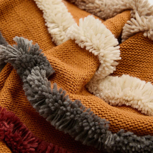 Elegancka Poszewka Boho z Prążkowanym Deseniem