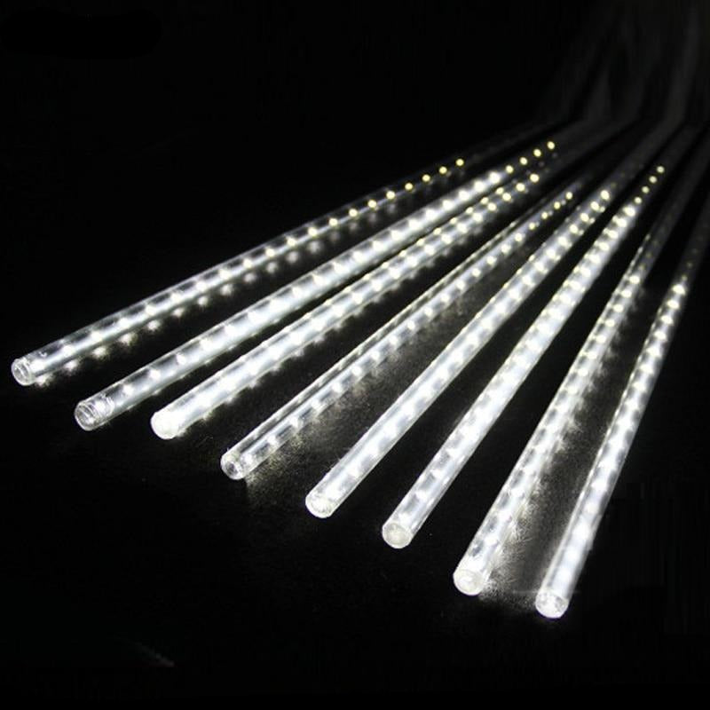 Świecące Sople Meteor z Efektem Spadającego Śniegu