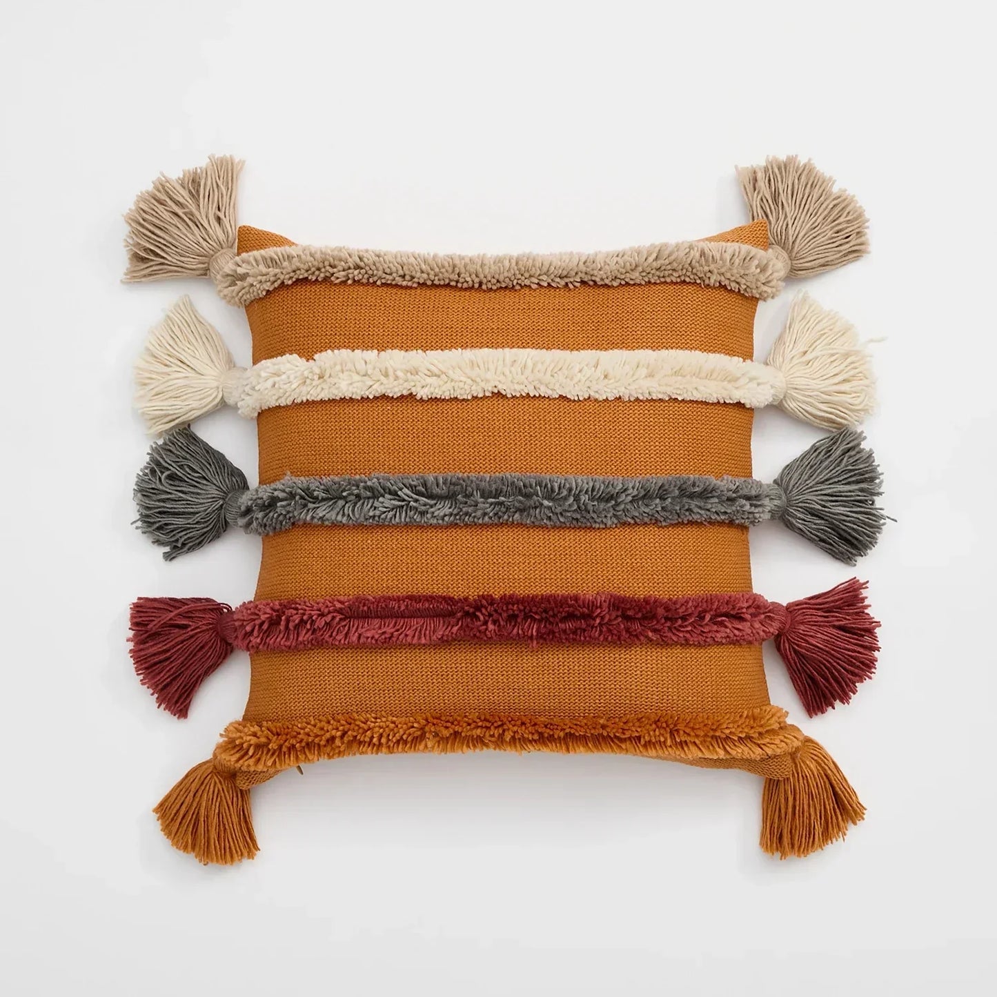 Elegancka Poszewka Boho z Prążkowanym Deseniem