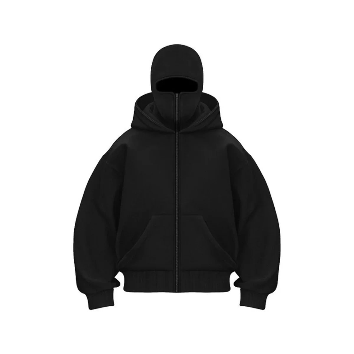 Męski Hoodie z Kapturem i Osłoną na Twarz