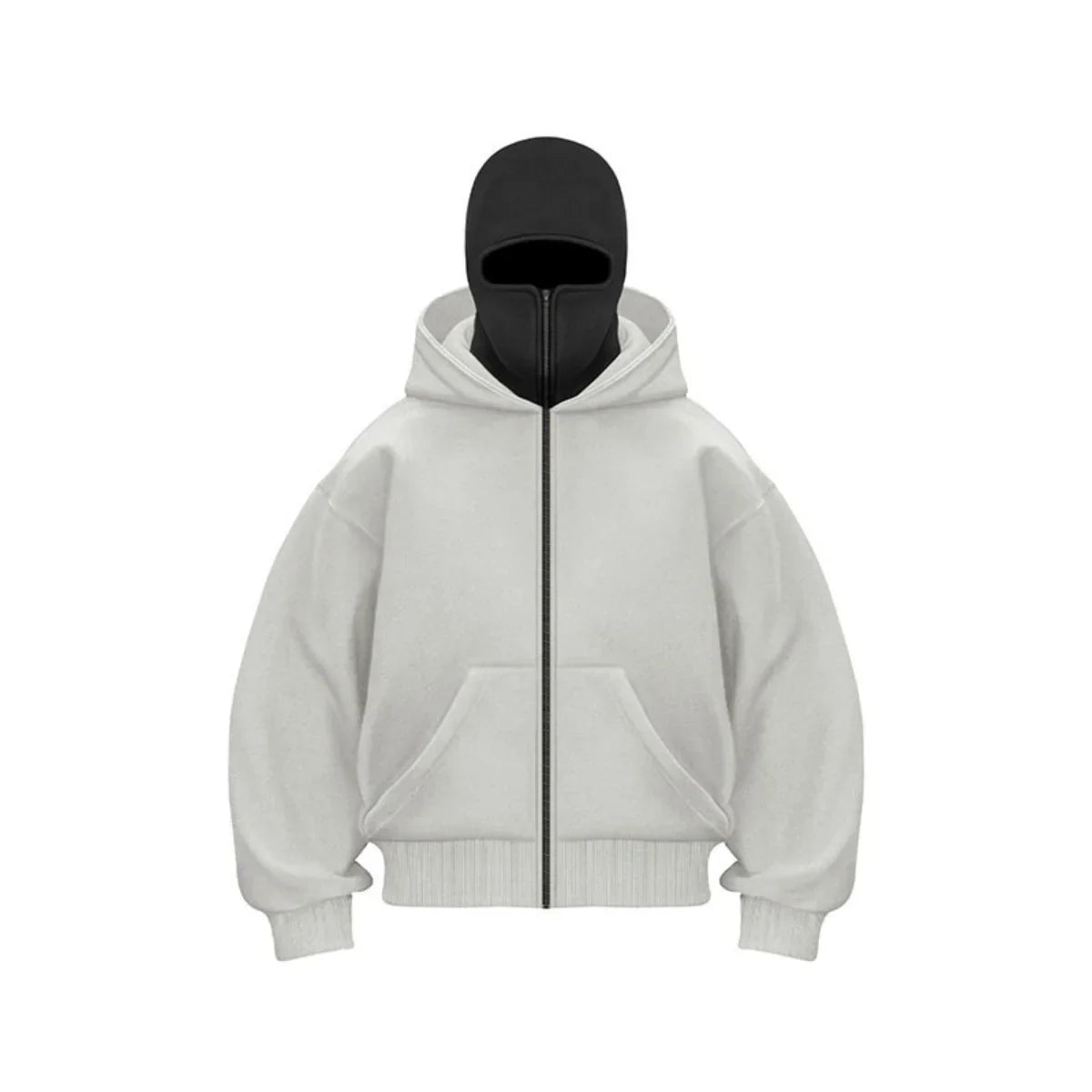 Męski Hoodie z Kapturem i Osłoną na Twarz