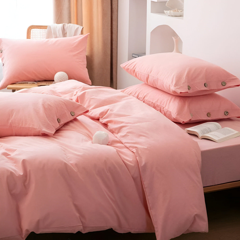 Favonia - Zestaw bawełnianych poszewek na kołdrę z dwiema poszewkami na poduszki