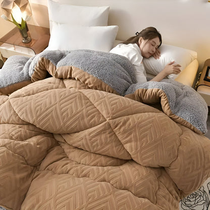 Sylavine - Luksusowy Pokrowiec na Kołdrę Czterech Pór Roku z Pluszową Teksturą