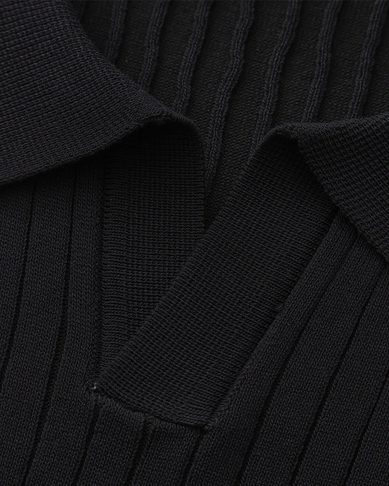 Luxury Ribbed Polo