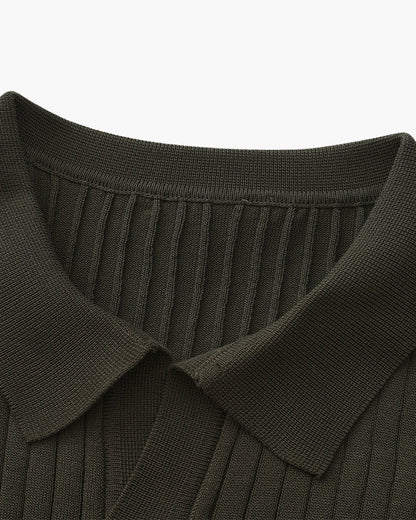 Luxury Ribbed Polo