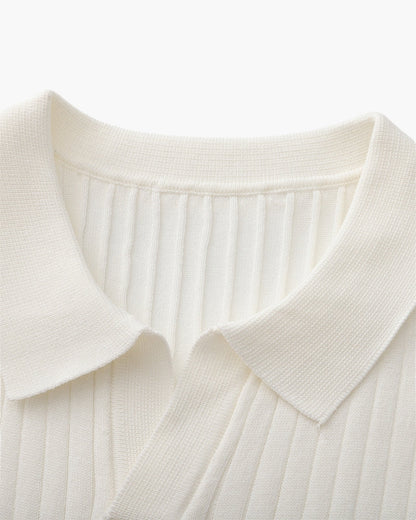 Luxury Ribbed Polo