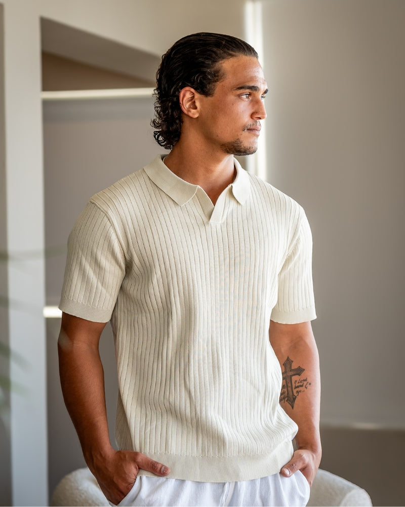 Luxury Ribbed Polo
