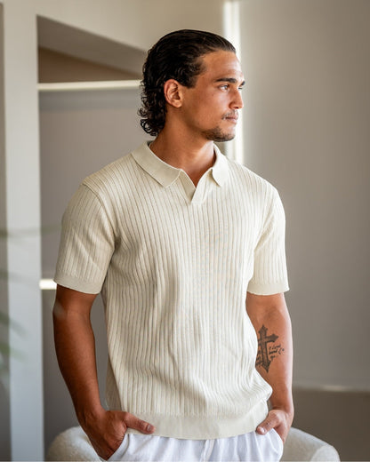 Luxury Ribbed Polo