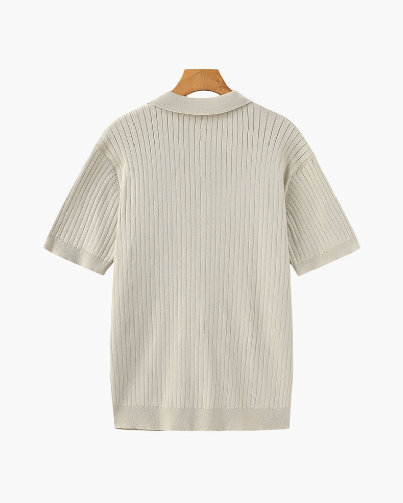 Luxury Ribbed Polo