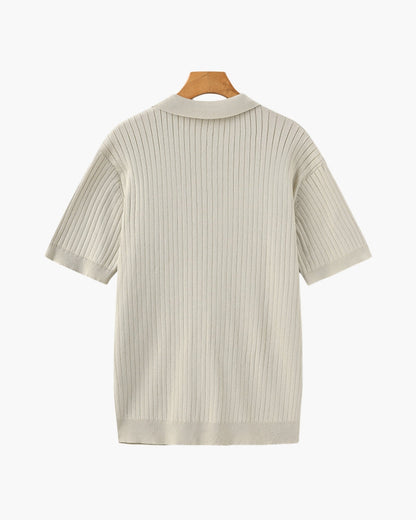 Luxury Ribbed Polo