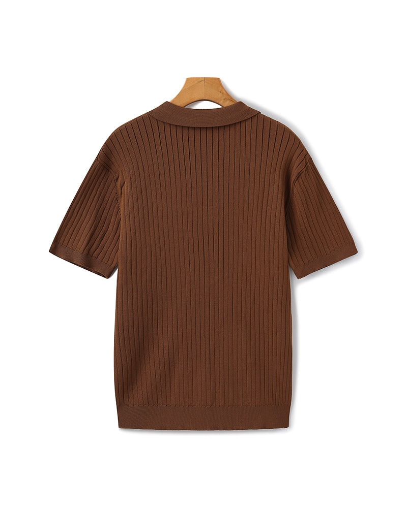 Luxury Ribbed Polo