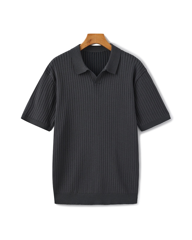 Luxury Ribbed Polo