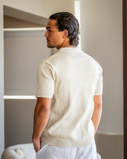 Luxury Ribbed Polo