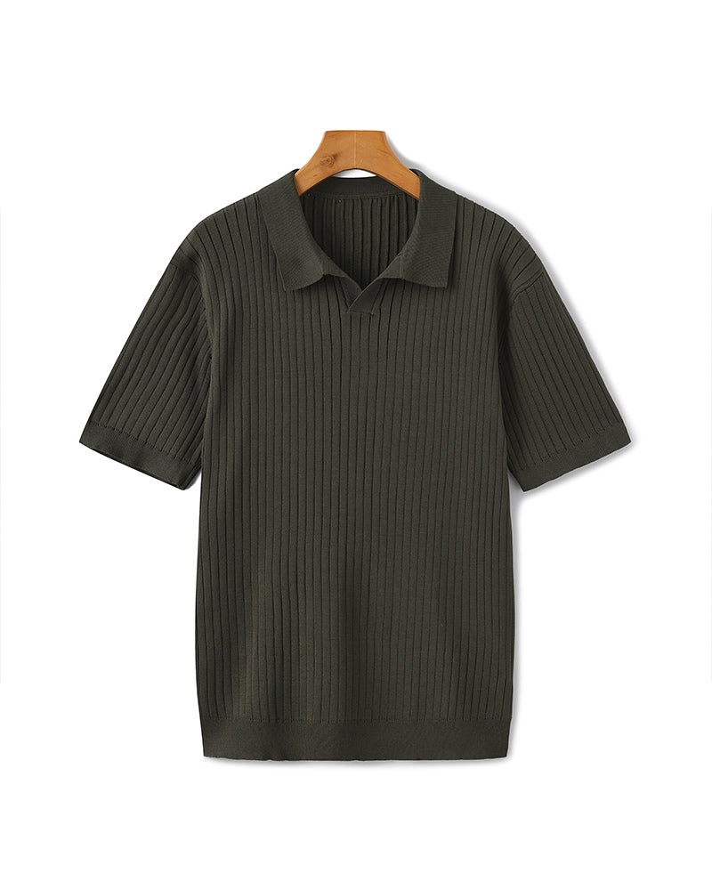 Luxury Ribbed Polo