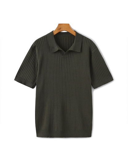 Luxury Ribbed Polo