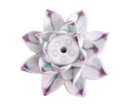 Stylowy stojak na kadzidła z motywem kwiatu lotosu